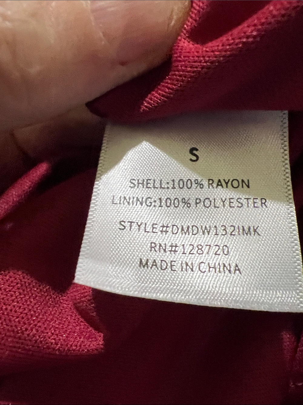 Raspberry   V-Neck Mini Dress H243 - Picture 10 of 10